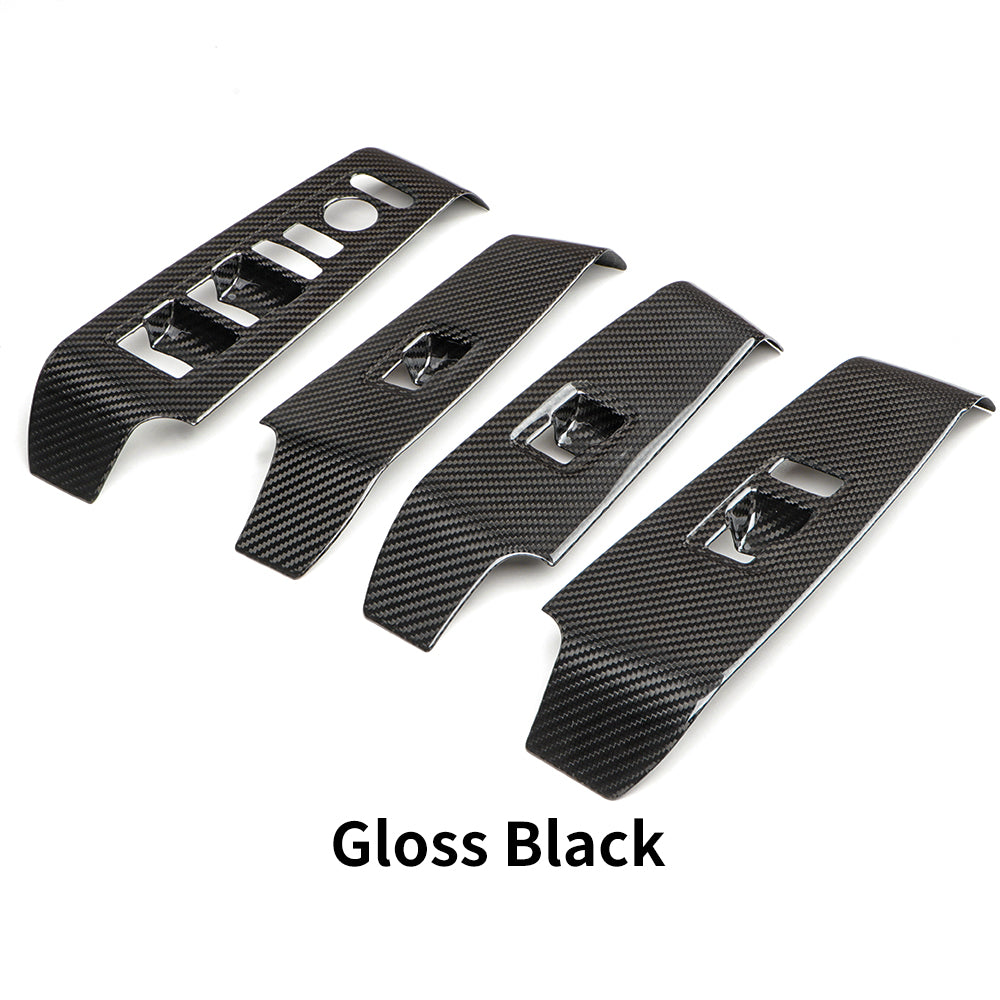 CREATE CARBON Dry Carbon Fiber Window Switch Panel Covers 4-Piece Set for Honda Civic FL / Civic Type R FL5