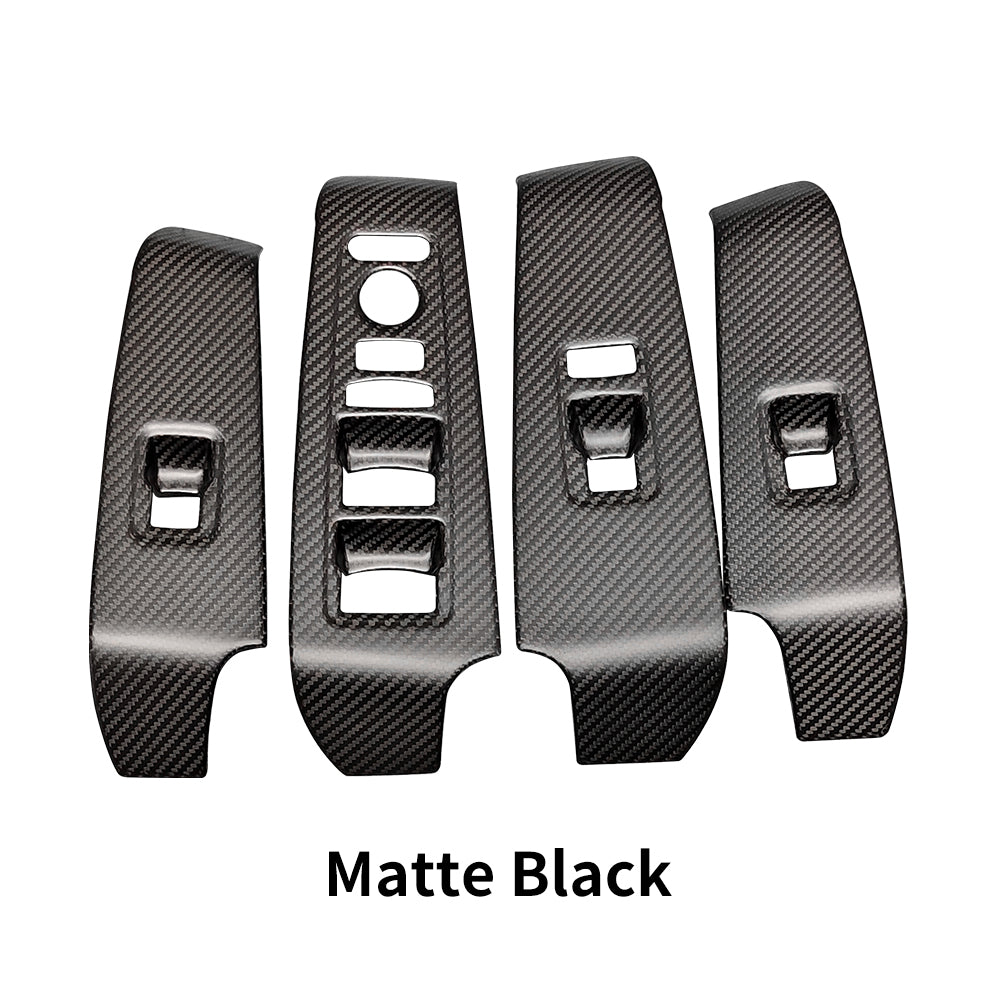 CREATE CARBON Dry Carbon Fiber Window Switch Panel Covers 4-Piece Set for Honda Civic FL / Civic Type R FL5