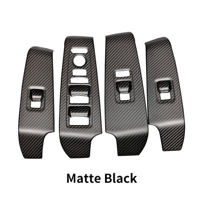 CREATE CARBON Dry Carbon Fiber Window Switch Panel Covers 4-Piece Set for Honda Civic FL / Civic Type R FL5