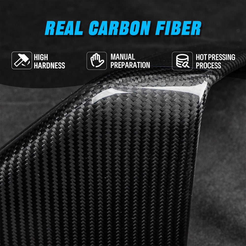 DRY Carbon Fiber Door Side Rearview Mirror Cover Caps for Tesla Cybertruck 2024-2026