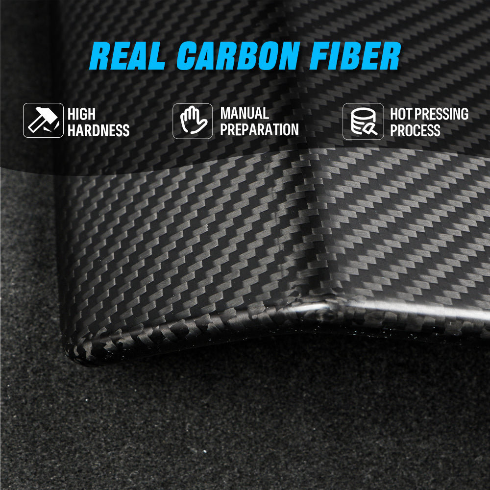 Carbon Fiber Center Console Armrest Box Panel Cover for Tesla Cybertruck 2024-2026