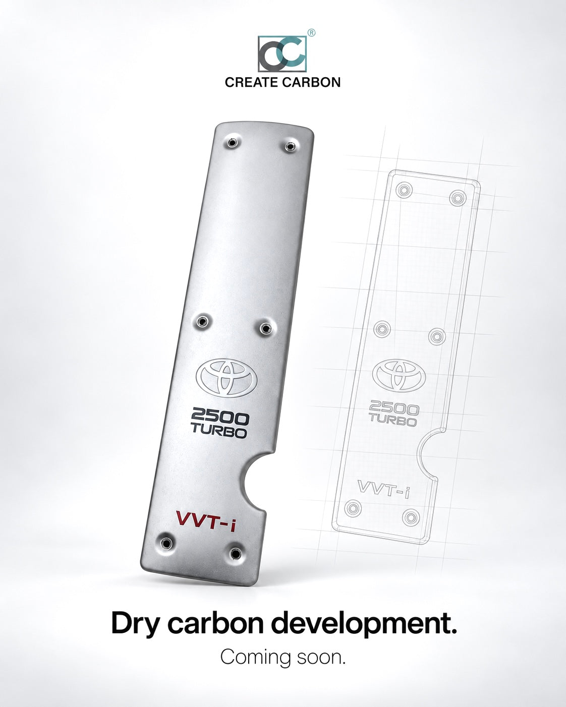 CREATE CARBON Toyota 1JZ-GTE VVT-i dry carbon fiber engine cover development