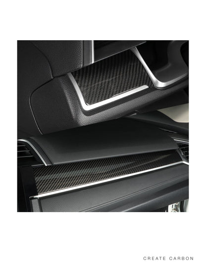 CREATECARBON dry carbon fiber dashboard panel trim for 2017–2021 Honda Civic Type R FK8 LHD – detail view 2