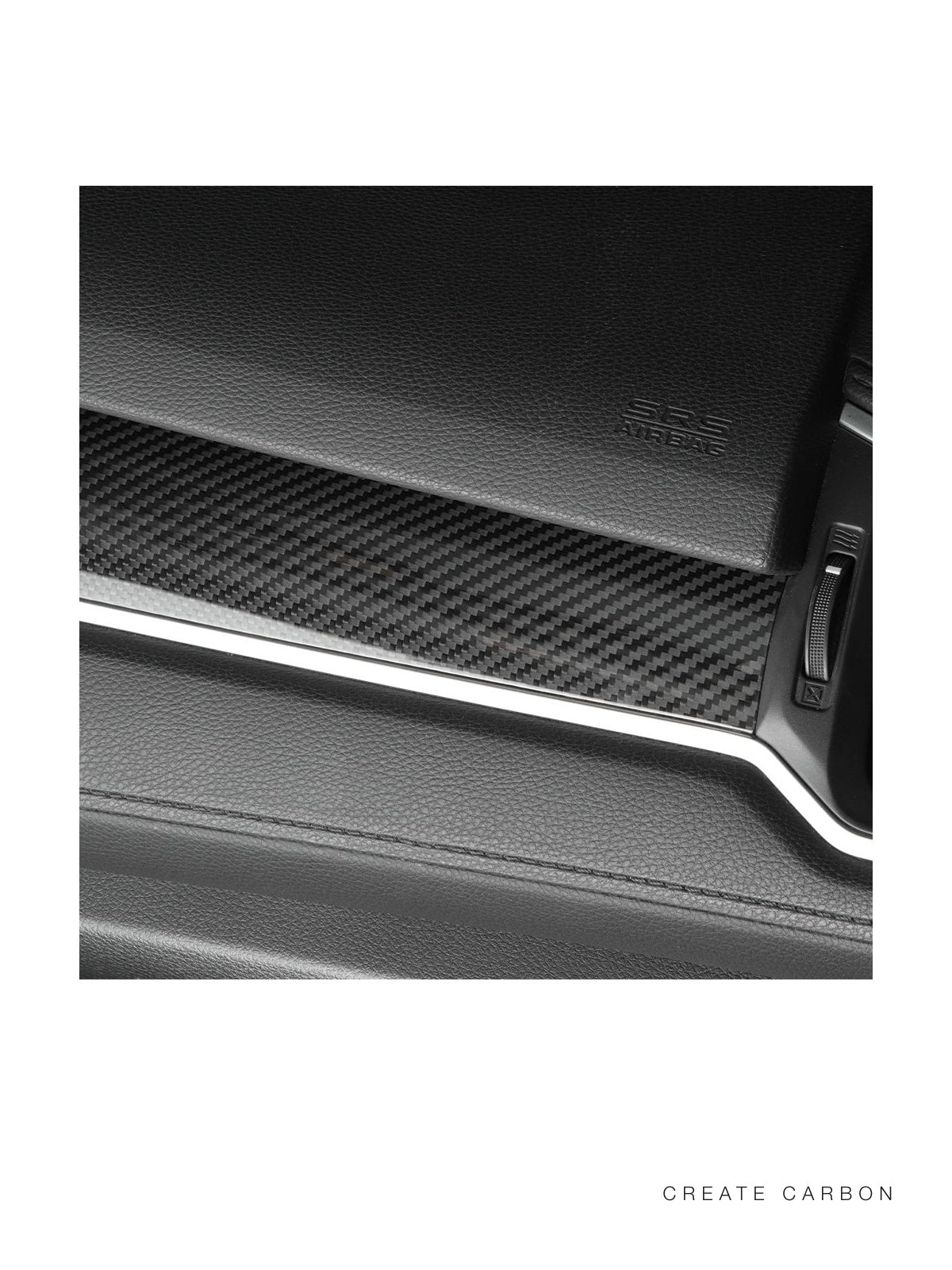 CREATECARBON dry carbon fiber dashboard panel trim for 2017–2021 Honda Civic Type R FK8 LHD – detail view 5