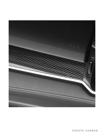 CREATECARBON dry carbon fiber dashboard panel trim for 2017–2021 Honda Civic Type R FK8 LHD – detail view 5
