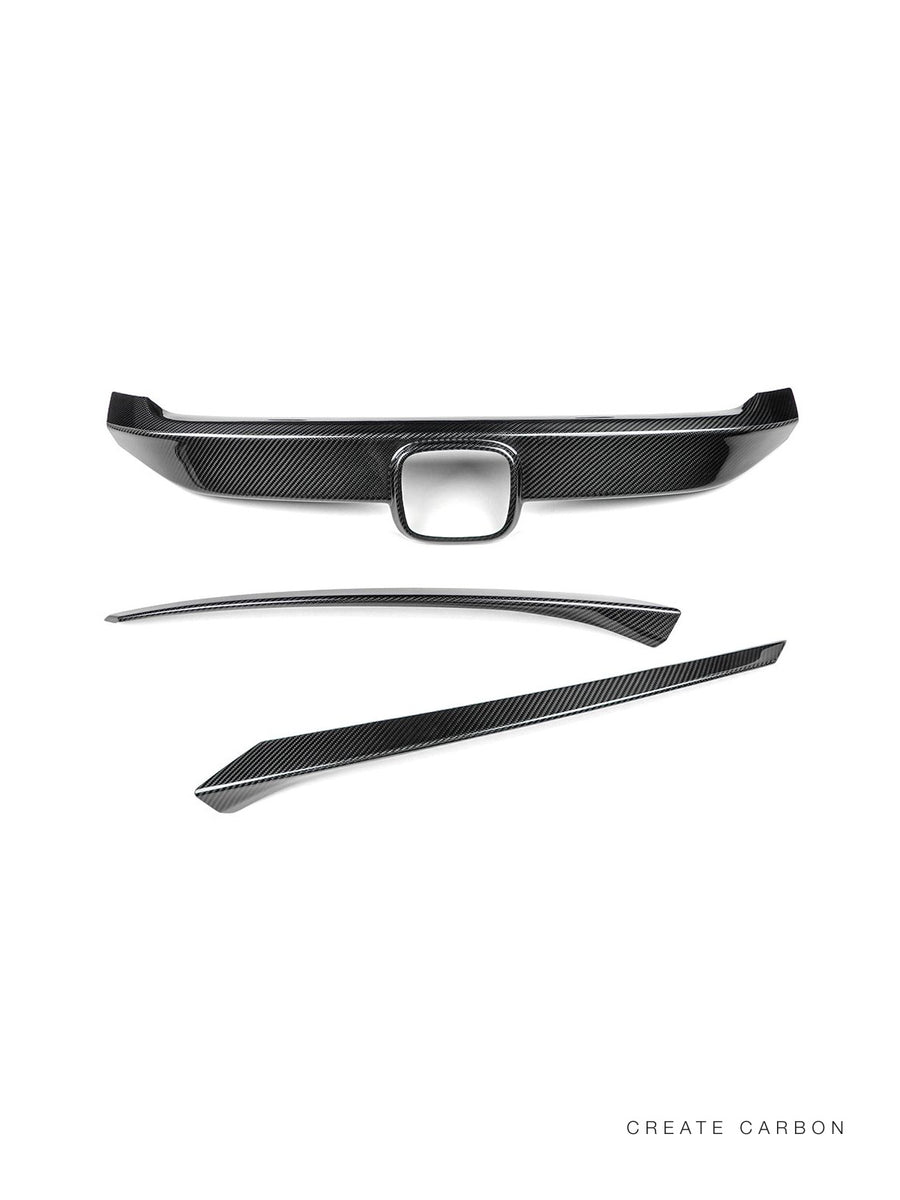 Honda Civic Type R FK8 Front Grille & Eyebrow Covers (2017–2021) | Dry Carbon