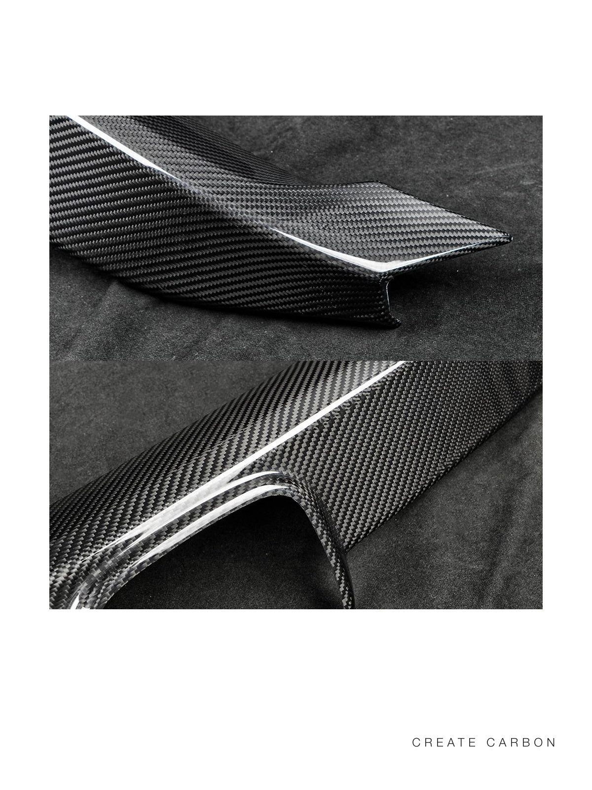 CREATECARBON dry carbon fiber front grille and eyebrow covers for 2017–2021 Honda Civic Type R FK8 – detail view 4