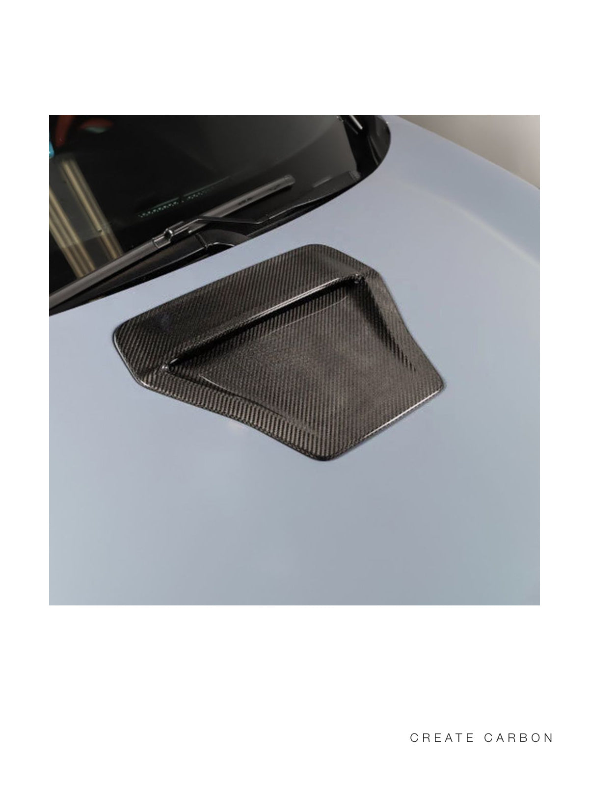 CREATECARBON dry carbon fiber hood scoop vent cover for 2017–2021 Honda Civic Type R FK8 – detail view 2