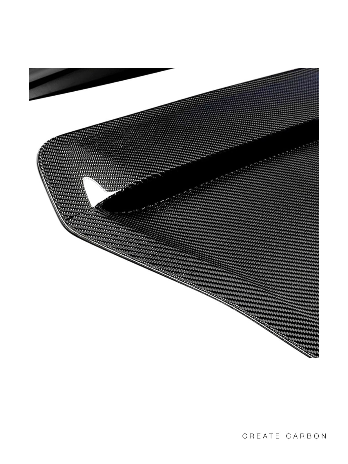CREATECARBON dry carbon fiber hood scoop vent cover for 2017–2021 Honda Civic Type R FK8 – detail view 4