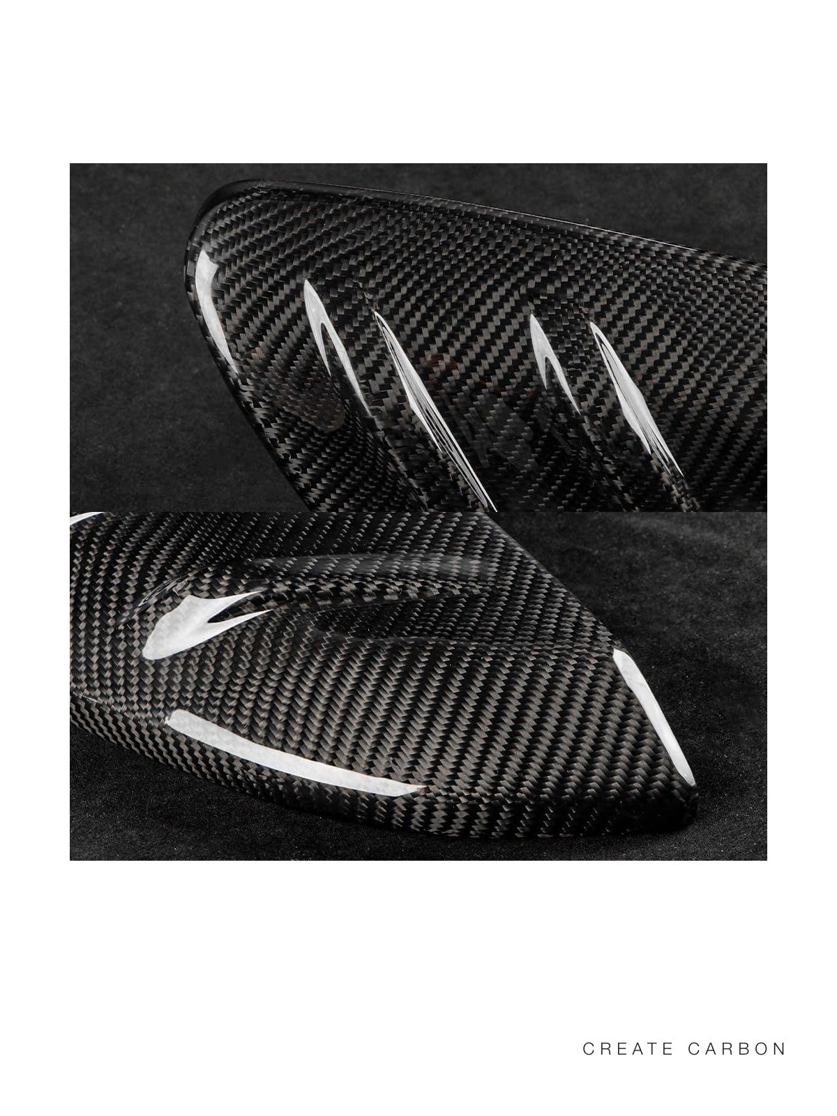 CREATECARBON dry carbon fiber mirror covers for 2017–2021 Honda Civic Type R FK8 – detail view 5