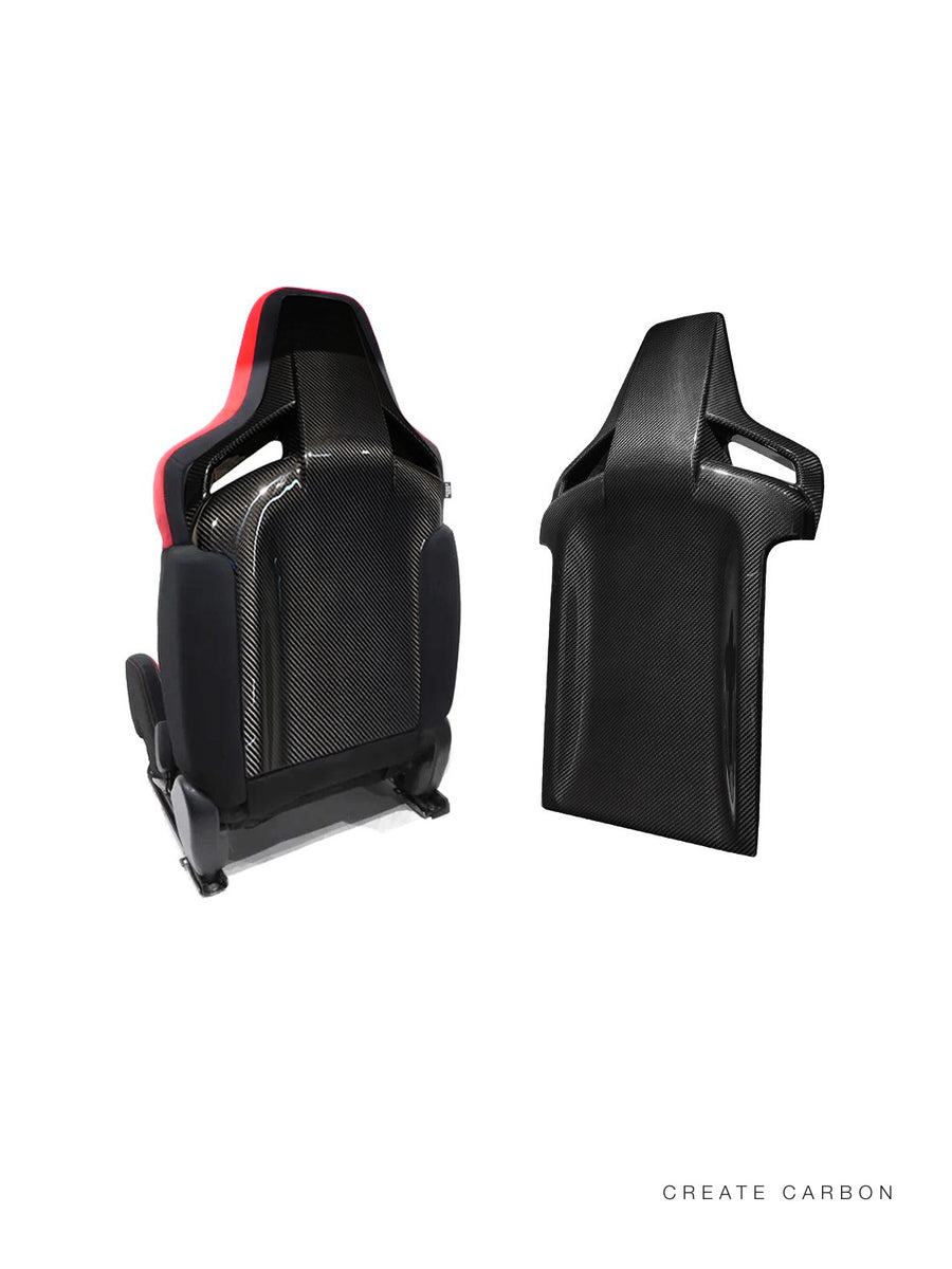 Honda Civic Type R FK8 Front Seat Back Covers (2017–2021) | Dry Carbon