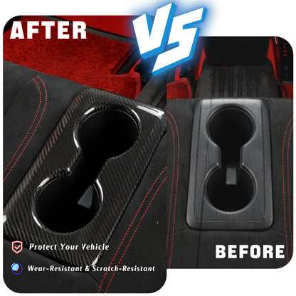 Create Carbon Dry Carbon Fiber Rear Cup Holder Cover for Honda Civic Type R FL5