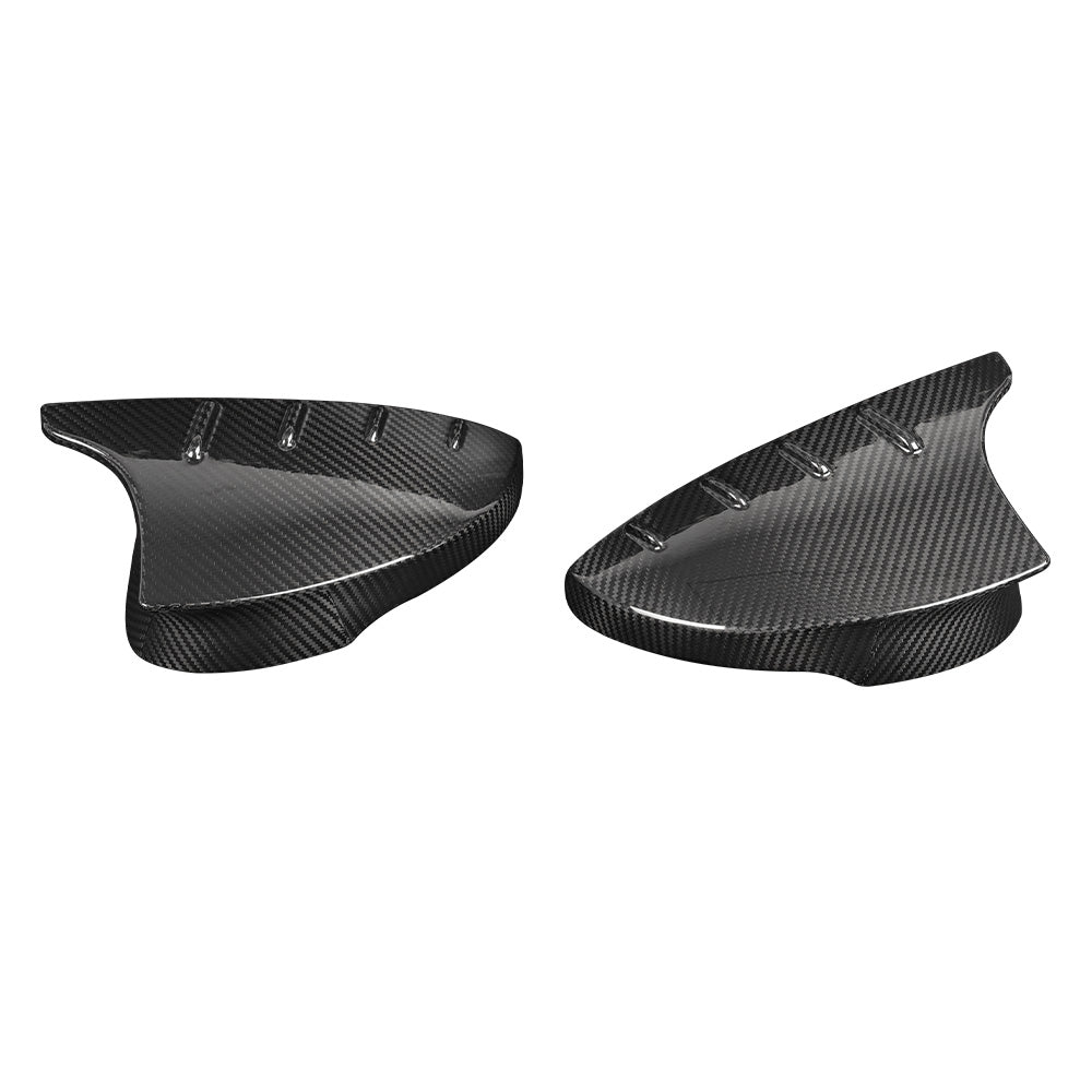 Dry carbon fiber replacement mirror cap weave and finish detail