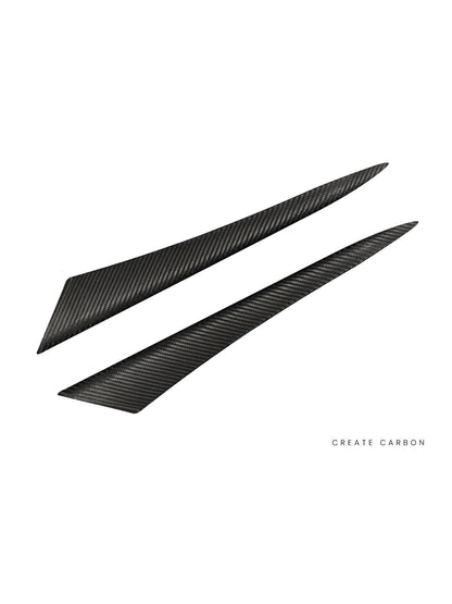Honda Civic Type R FL5 dry carbon fiber front headlight eyebrow cover set