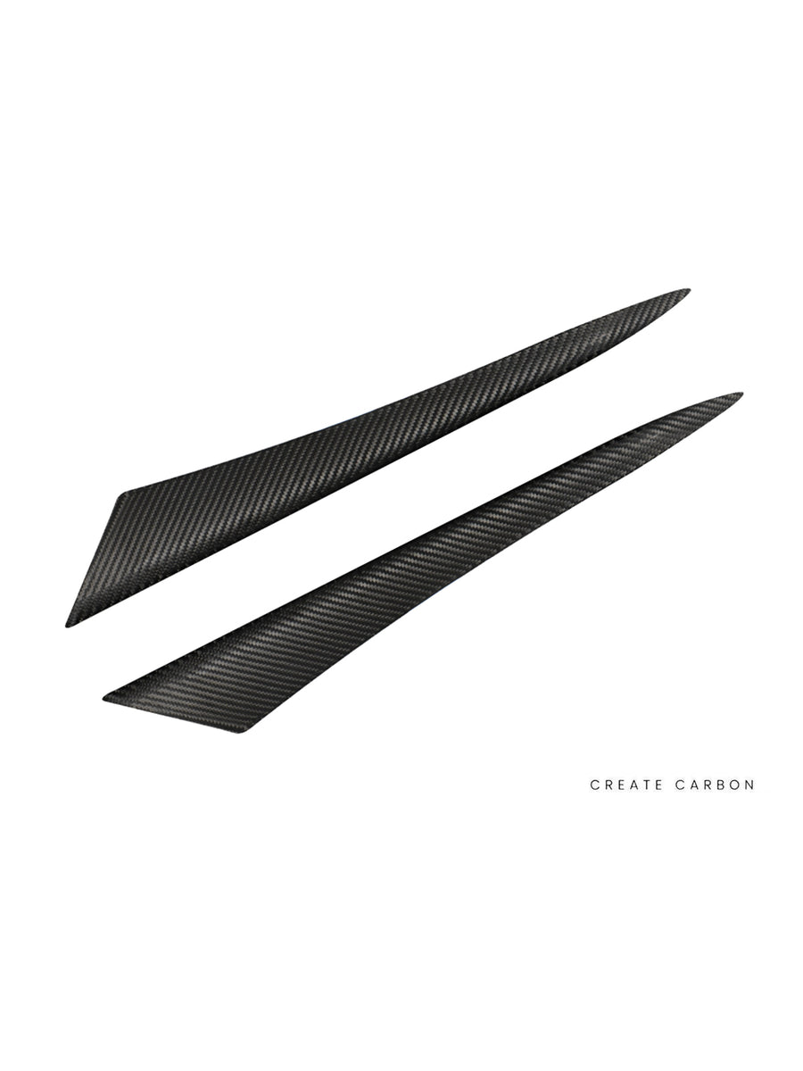CREATE CARBON | Honda Civic Type R FL5 Front Headlight Eyebrow Covers, 2-Piece Set – Dry Carbon Fiber