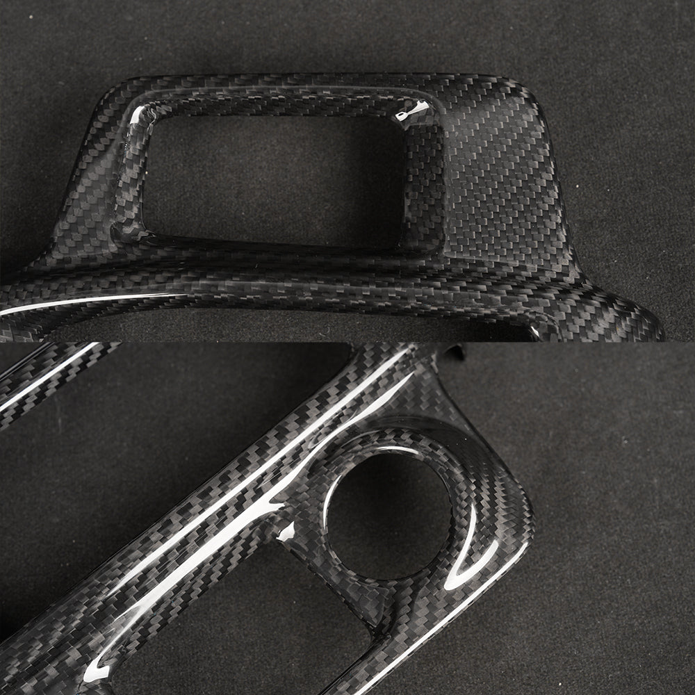 Dry carbon gear shift panel cover installed in a 2026 Honda Prelude BF1 LHD