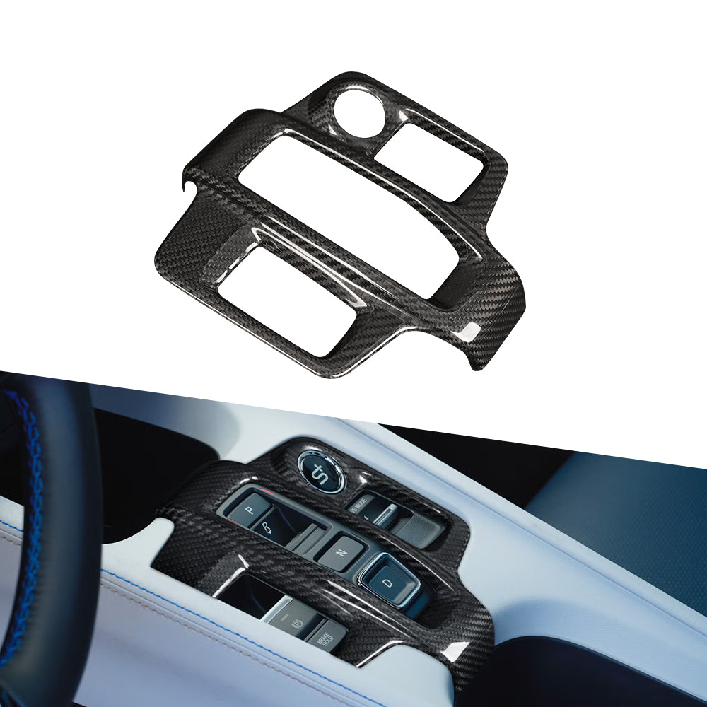 Dry carbon gear shift panel cover for Honda Prelude BF1 left-hand-drive interior