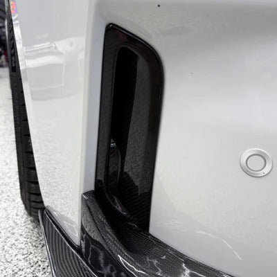 Dry Carbon Fiber Front Bumper Duct Covers for Toyota GR Corolla 2023-2024