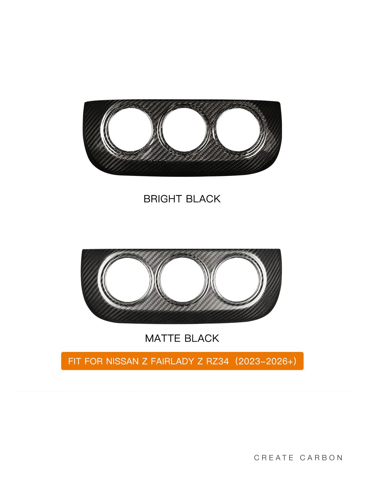 Dry carbon fiber AC climate control panel cover for 2023+ Nissan Z RZ34 – image 2