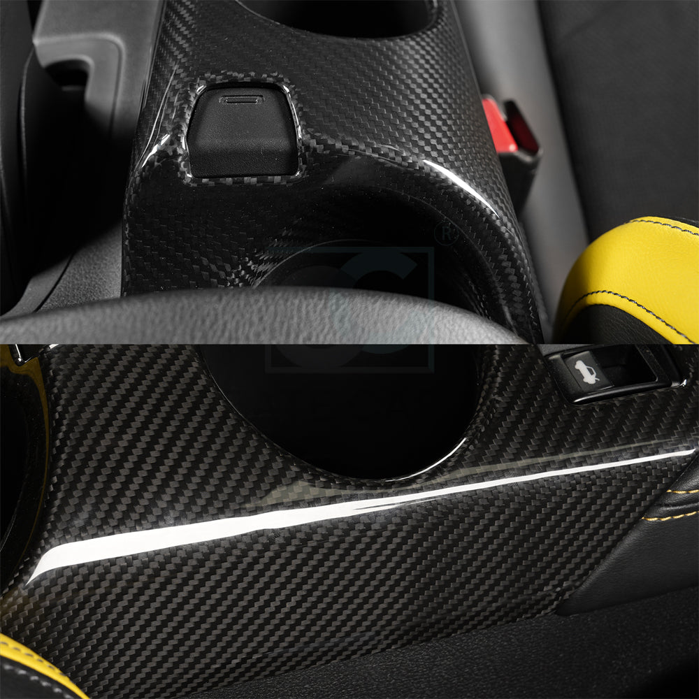 Dry carbon fiber center console cup holder insert for 2023+ Nissan Z RZ34 – image 3