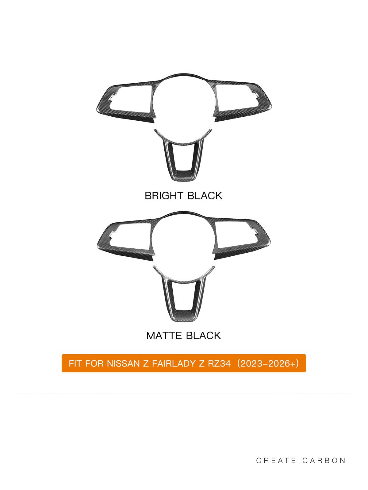 Dry carbon fiber steering wheel trim cover for 2023+ Nissan Z RZ34 – image 4