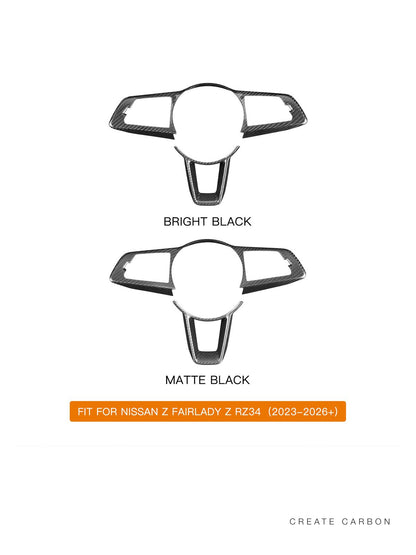 Dry carbon fiber steering wheel trim cover for 2023+ Nissan Z RZ34 – image 4