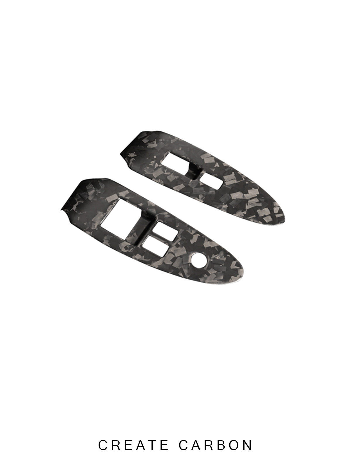 Nissan Z RZ34 matte forged dry carbon window switch panel covers, two-piece set