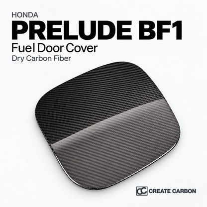 Honda Prelude BF1 Fuel Door Cover — Dry Carbon Fiber — CREATE CARBON
