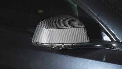Create Carbon Dry Carbon Fiber Side Mirror Covers for Tesla Model Y Juniper 2025+ (Standard, Long Range & Performance)